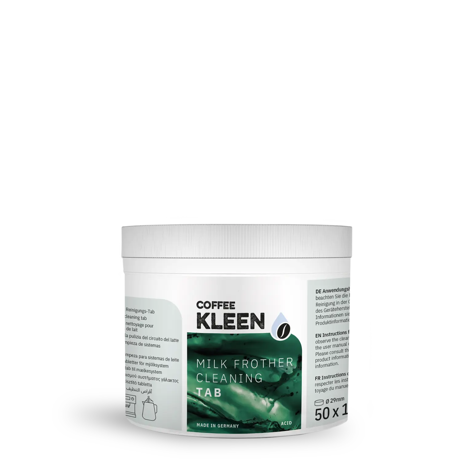 Coffee Kleen Milk Frother Cleaning Tab acid